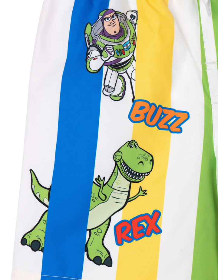 Disney Toy Story 2-Piece Swimwear Rash Guard and Swim Trunks Set Blue Multi