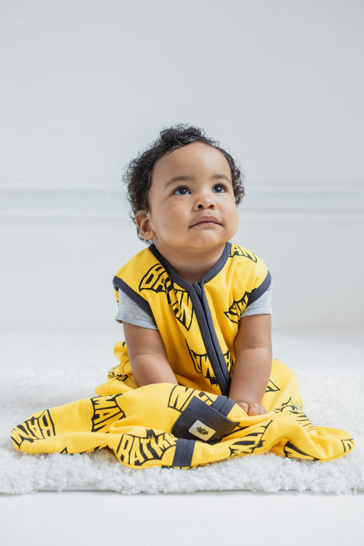 DC Comics Justice League Batman Sleeveless Sleep Sack Set Black Yellow