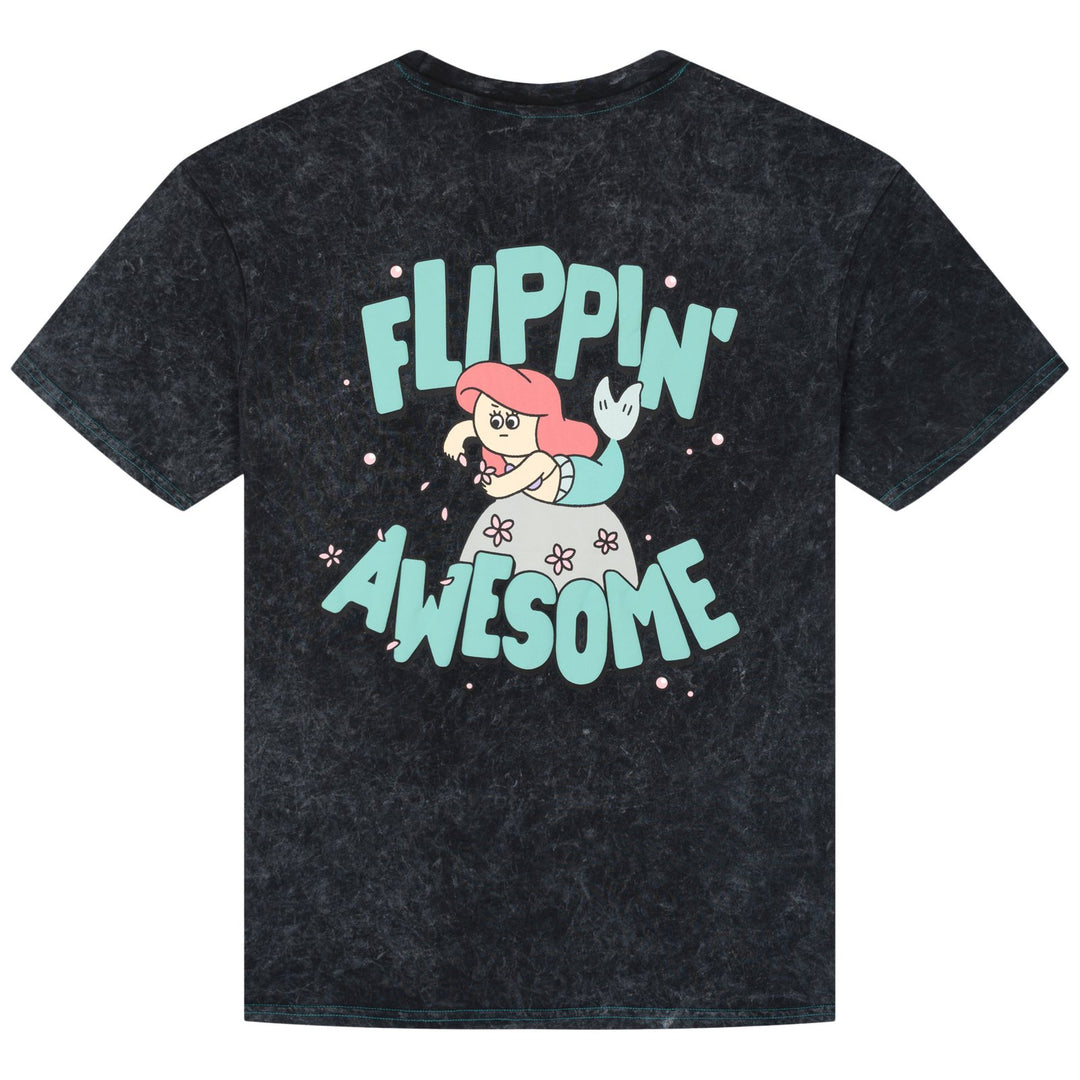 Disney The Little Mermaid Princess Ariel Women's Short Sleeve T-Shirt Charcoal