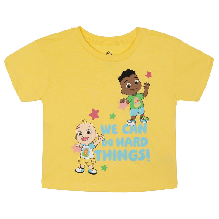 Cocomelon Baby Girls' Short Sleeve Graphic T-Shirt JJ Cody Pale Yellow