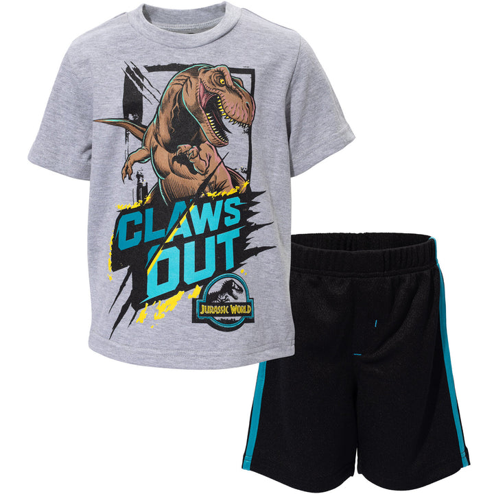 Camiseta deportiva Jurassic World y pantalones cortos de malla