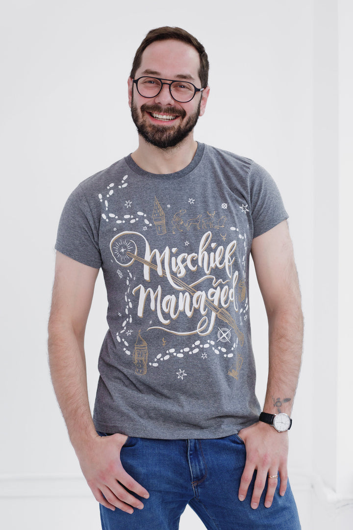 Harry Potter Men's Short Sleeve Graphic T-Shirt Charcoal Heather
