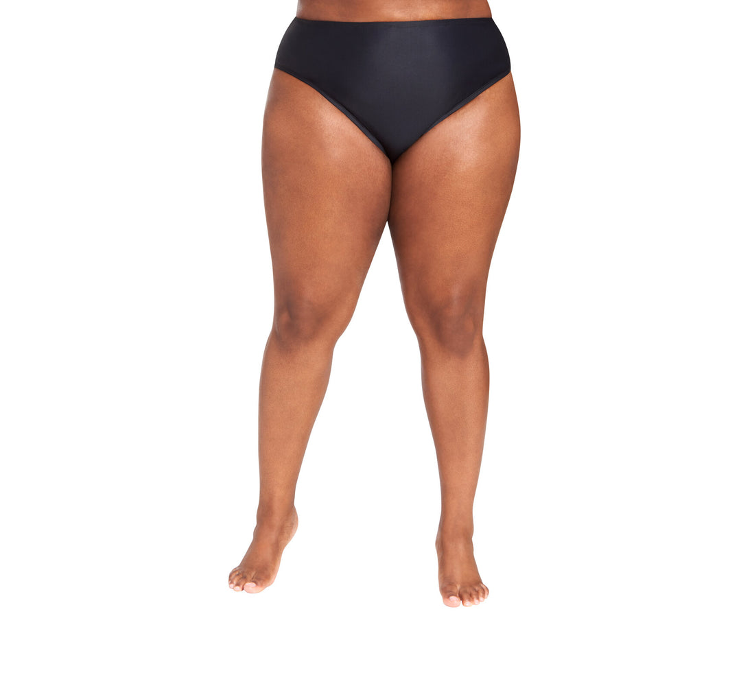 LYSA Adult Men or Women Swimwear Bikini Bottom Midnight Black