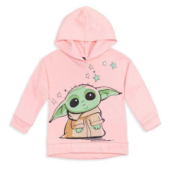 Star Wars The Mandalorian Grogu Girls' Fleece Hoodie and Leggings Set Pink Green