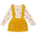 Disney Winnie the Pooh Girls' 2-Piece Tee and Suspender Skirt Set Gold