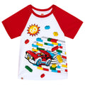 LEGO Boys' Short Sleeve T-Shirt White Red Racecar