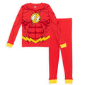 DC Comics Justice League Boys' 2-Piece Long Sleeve Pajama Set The Flash Red