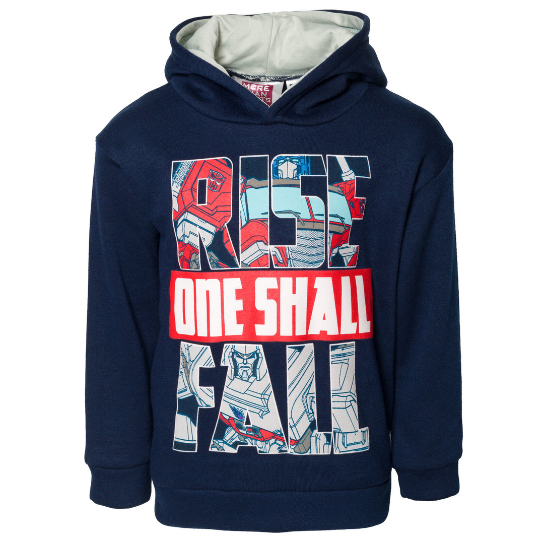 Transformers Boys' Fleece Hooded Sweatshirt Optimus Megatron Navy