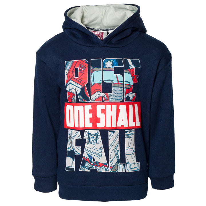 Transformers Boys' Fleece Hooded Sweatshirt Optimus Megatron Navy