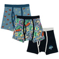 Godzilla Boys' Sensory Friendly 3-Pack Boxer Briefs Teal Grey