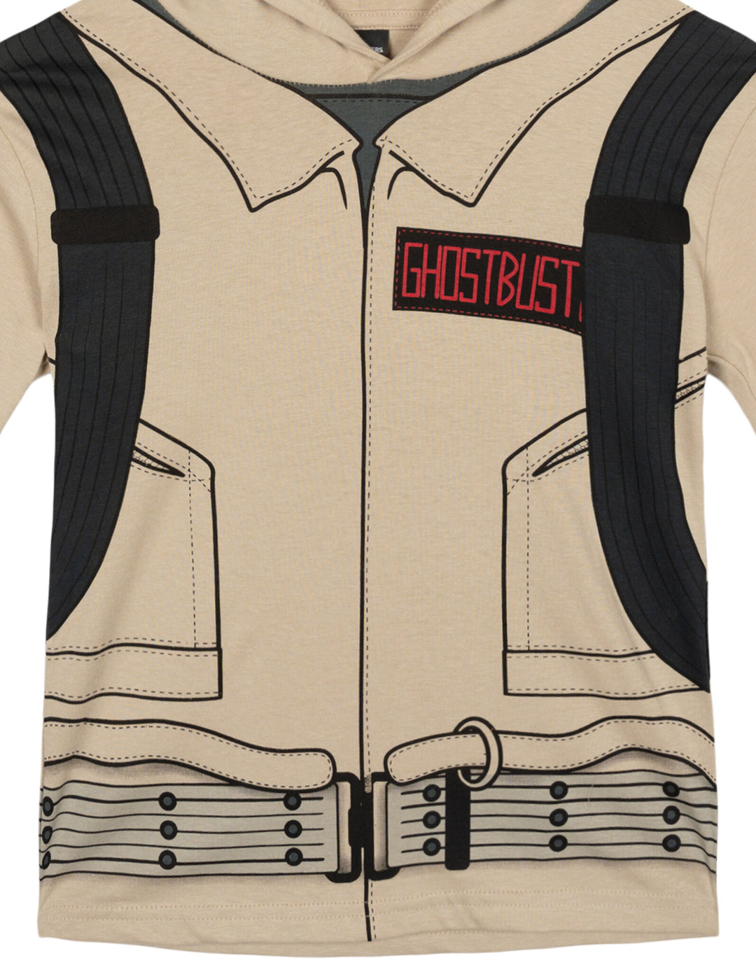 Ghostbusters Boys' Cosplay Hooded T-Shirt Uniform Tan