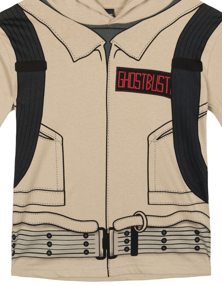 Ghostbusters Boys' Cosplay Hooded T-Shirt Uniform Tan