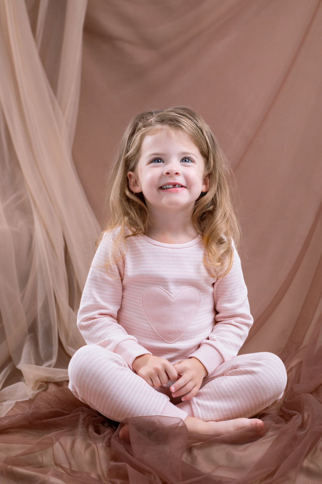 Cozeeme Girls' 2-Piece Tee and Pants Set Pink White Stripe