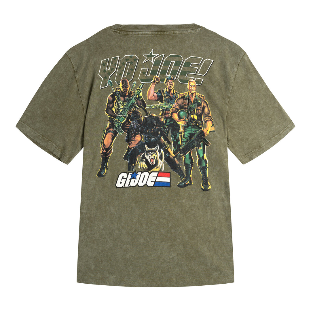G.I. Joe Men's Graphic Short Sleeve T-Shirt Snake Eyes Flash Olive