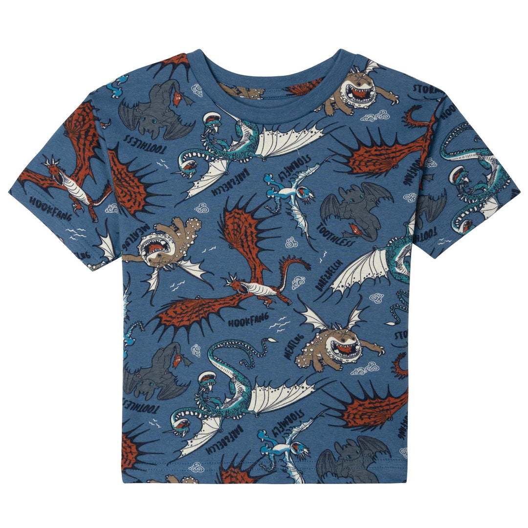 How to Train Your Dragon Toothless Boys' 2-Pack Short Sleeve T-Shirts Blue Navy