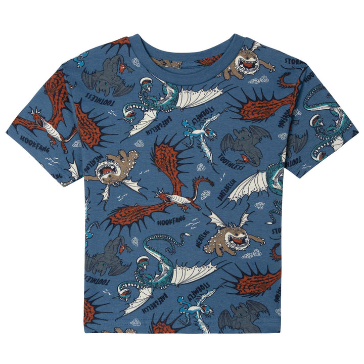 How to Train Your Dragon Toothless Boys' 2-Pack Short Sleeve T-Shirts Blue Navy