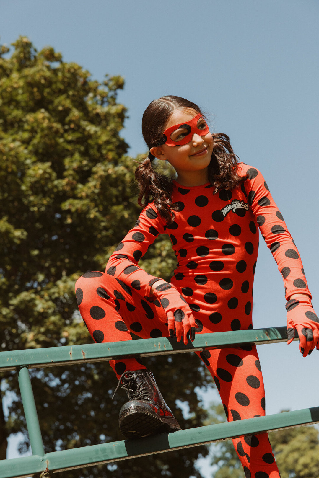 Miraculous Ladybug Girls' Cosplay One Piece Jumpsuit Set Red