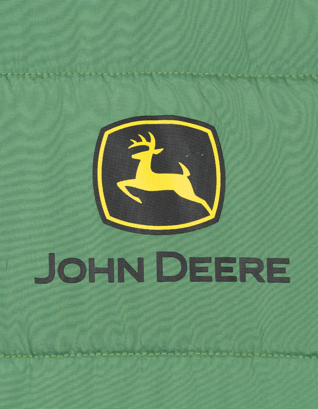 John Deere Men's Hooded Puffer Jacket Green Logo