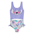 Lilo & Stitch Girls' One-Piece Swimsuit Purple Cream