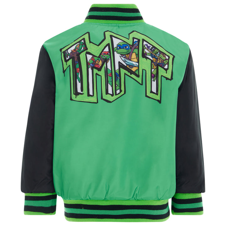 Teenage Mutant Ninja Turtles Boys' Varsity Bomber Jacket TMNT Green Black