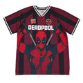 Marvel Deadpool & Wolverine Men's Athletic Jersey Shirt  V-neck T-Shirt Maroon