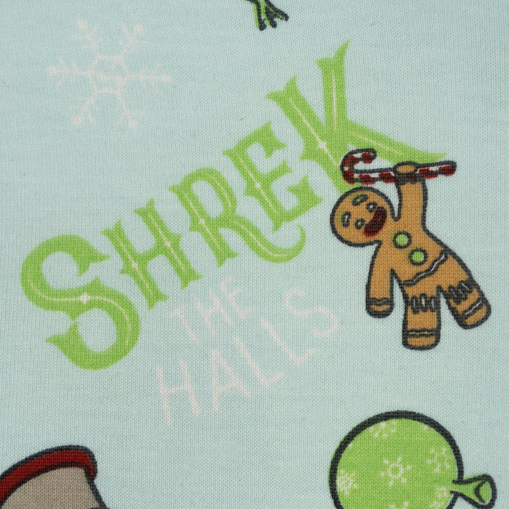 Shrek Boys' Holiday Fleece Pullover Sweatshirt Aqua Donkey