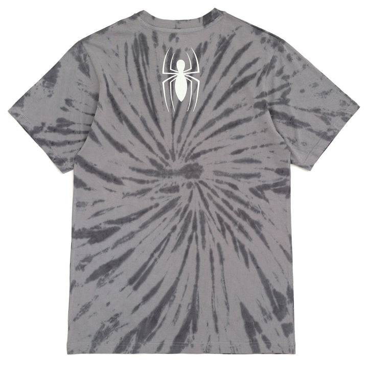 Marvel Spider-Man Cotton Short Sleeve Graphic T-Shirt Grey TieDye Spiderman