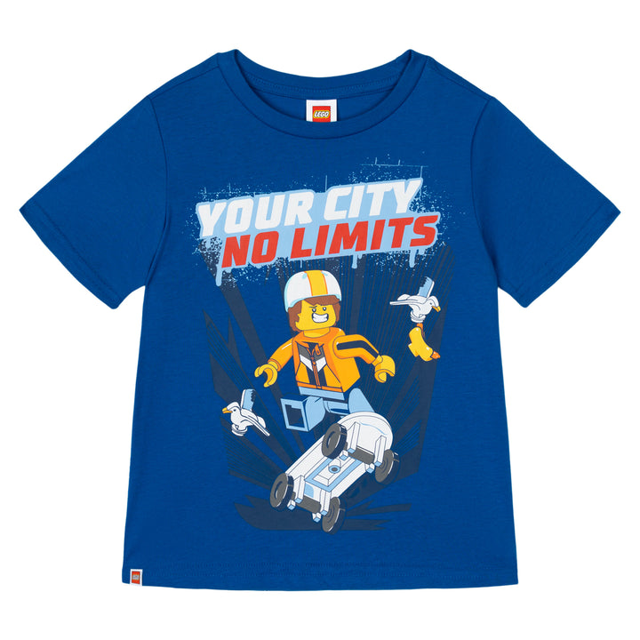 LEGO Boys' Short Sleeve T-Shirt Royal Blue Skate