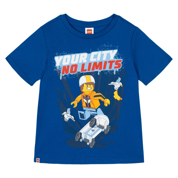 LEGO Boys' Short Sleeve T-Shirt Royal Blue Skate