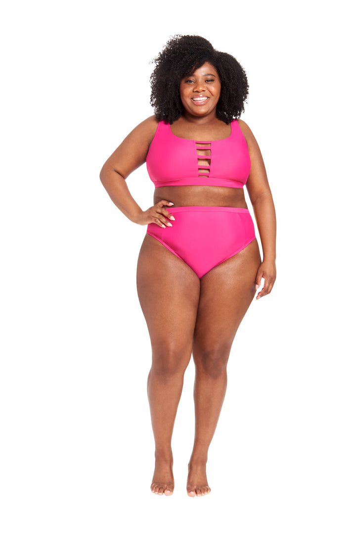 LYSA Women's Swimwear Bikini Top Vibrant Pink