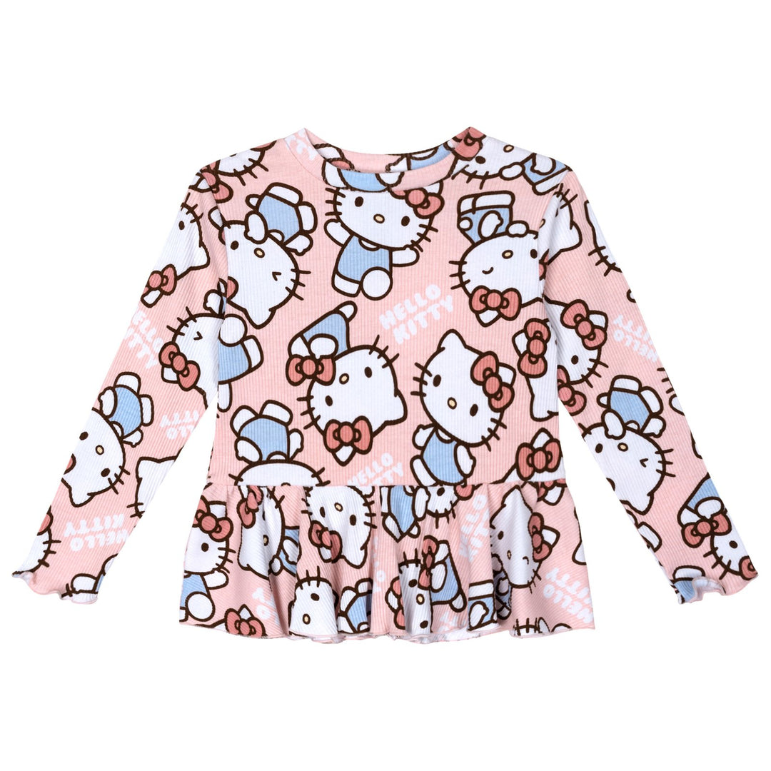 Hello Kitty Girls' 2-Piece Bodysuit and Pants Set Pink