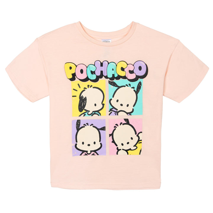 Hello Kitty Pochacco Girls' Short Sleeve T-Shirt Pink