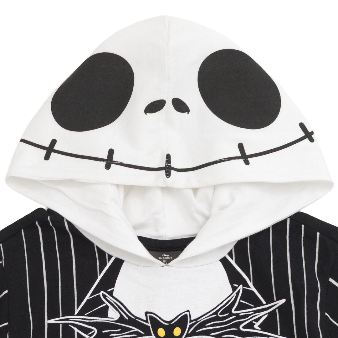 Nightmare Before Christmas Jack Skellington Boys' Cosplay Short Sleeve Hooded T-Shirt Suit