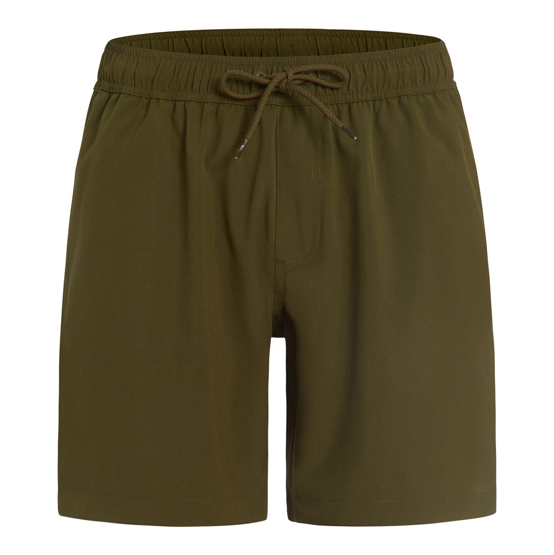 Dreamwave Men's Compression Liner Swim Trunks with Phone Pocket 7 inch Inseam Anti Chafing Olive Black
