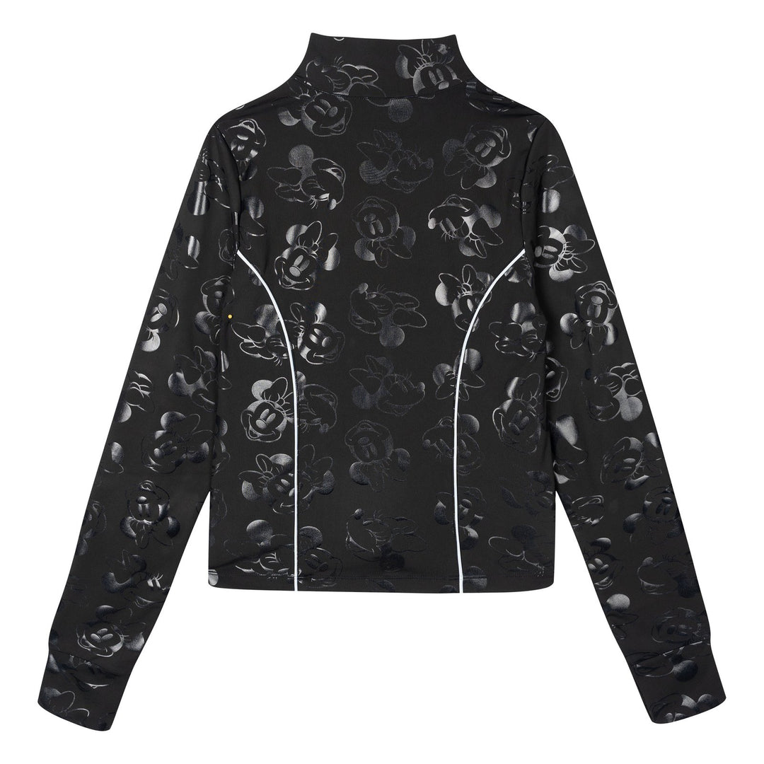 Minnie Mouse Women's Athletic Zip-Up Jacket Black
