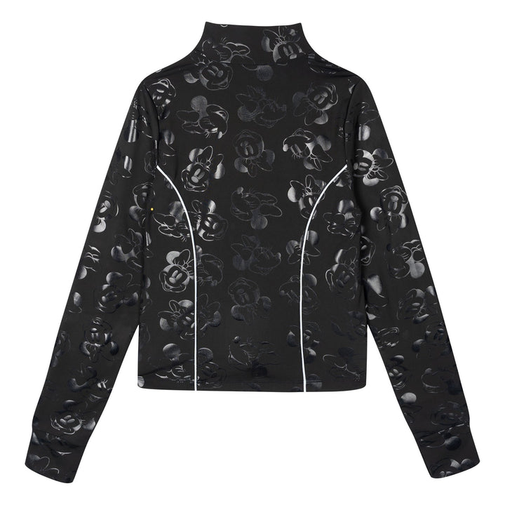 Minnie Mouse Women's Athletic Zip-Up Jacket Black