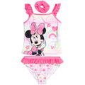 Minnie Mouse Girls' Swimwear Tankini and Bikini Bottom Set Pink