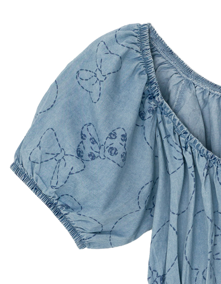 Minnie Mouse Women's Denim Dress Silver Blue