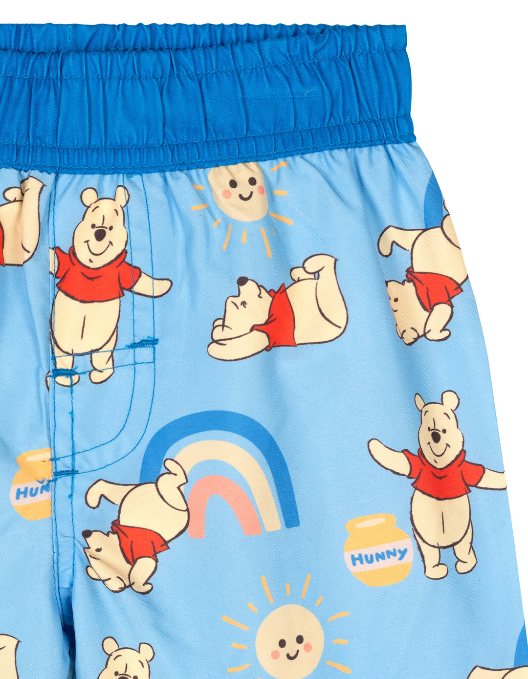 Disney Winnie the Pooh Swimwear 2-Piece Rash Guard and Swim Trunks Set Navy Blue