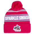 Monster Jam Sparkle Smash Women's Knit Beanie Hat Fuchsia