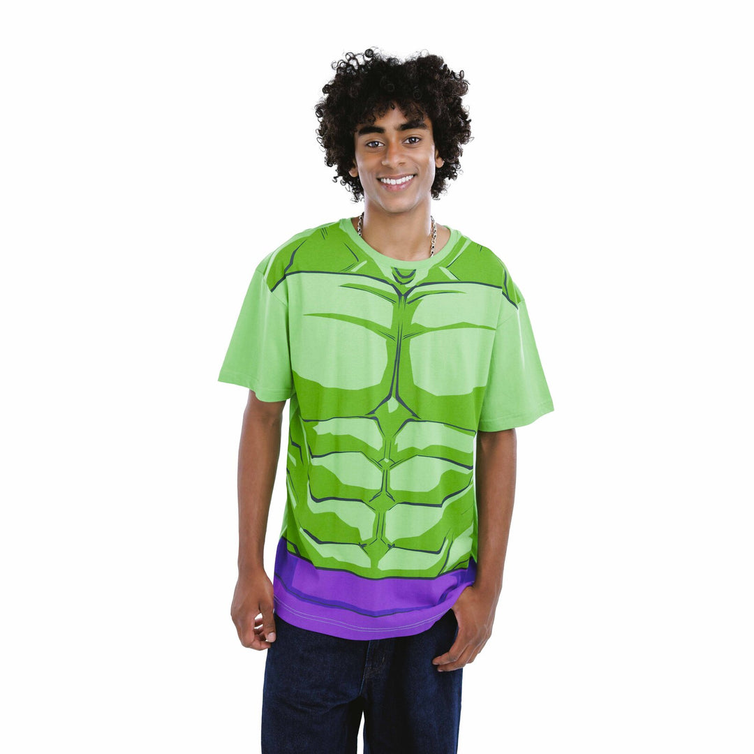 Marvel Avengers The Hulk Cosplay Short Sleeve T-Shirt Classic Green