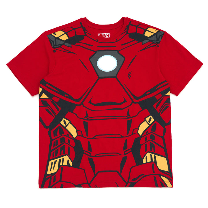Marvel Avengers Iron Man Adult Men or Women Cosplay Short Sleeve T-Shirt Armor Red