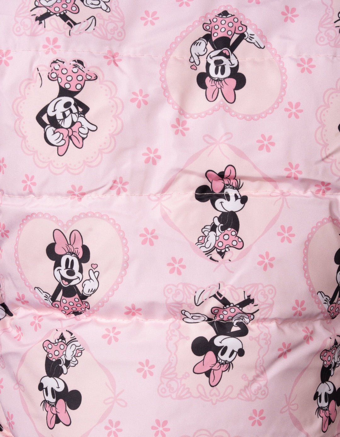 Minnie Mouse Girls' Hooded Puffer Jacket Pink Heart