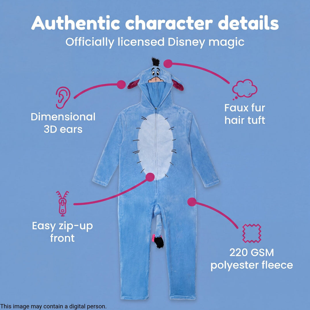 Disney Winnie the Pooh Eeyore Adult Men or Women Slate Blue