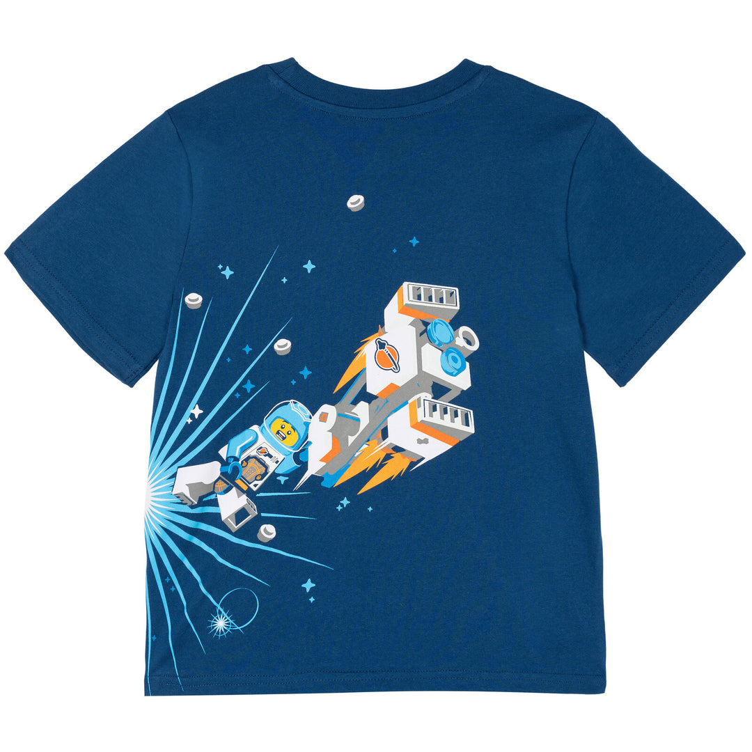 LEGO Boys' Short Sleeve T-Shirt Navy Space Speed