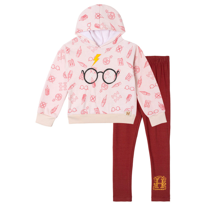 Harry Potter Girls' Fleece Hoodie and Leggings Set