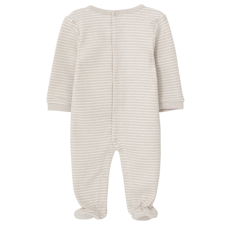 Cozeeme Baby Boy or Girl Footed Sleep N Play Beige Star Stripe