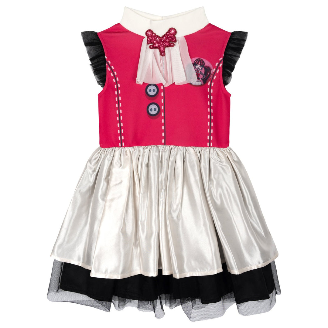 Monster High Draculaura Girls' Cosplay Dress Fuchsia Black