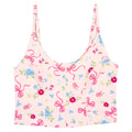 Disney Sleeping Beauty Aurora Women's Athletic Cropped Sports Bra Soft Pink