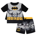 DC Comics Justice League Batman Cosplay Rash Guard and Swim Trunks Set Black